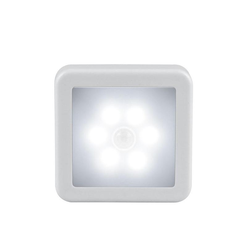 Motion Sensor Night Light Square 3.1 Inch Stick On Set of 3 White Light 1