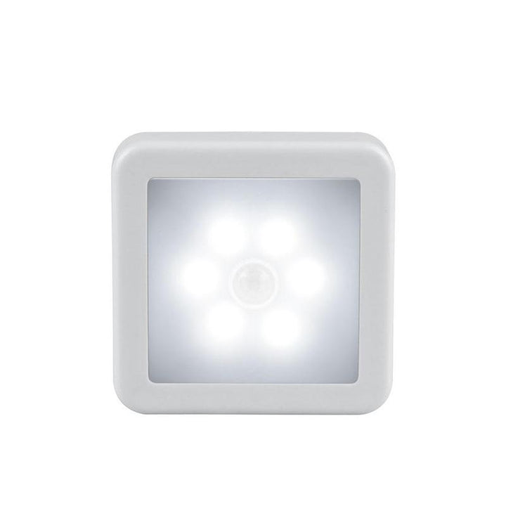 Motion Sensor Night Light Square 3.1 Inch Stick On Set of 3 White Light 1