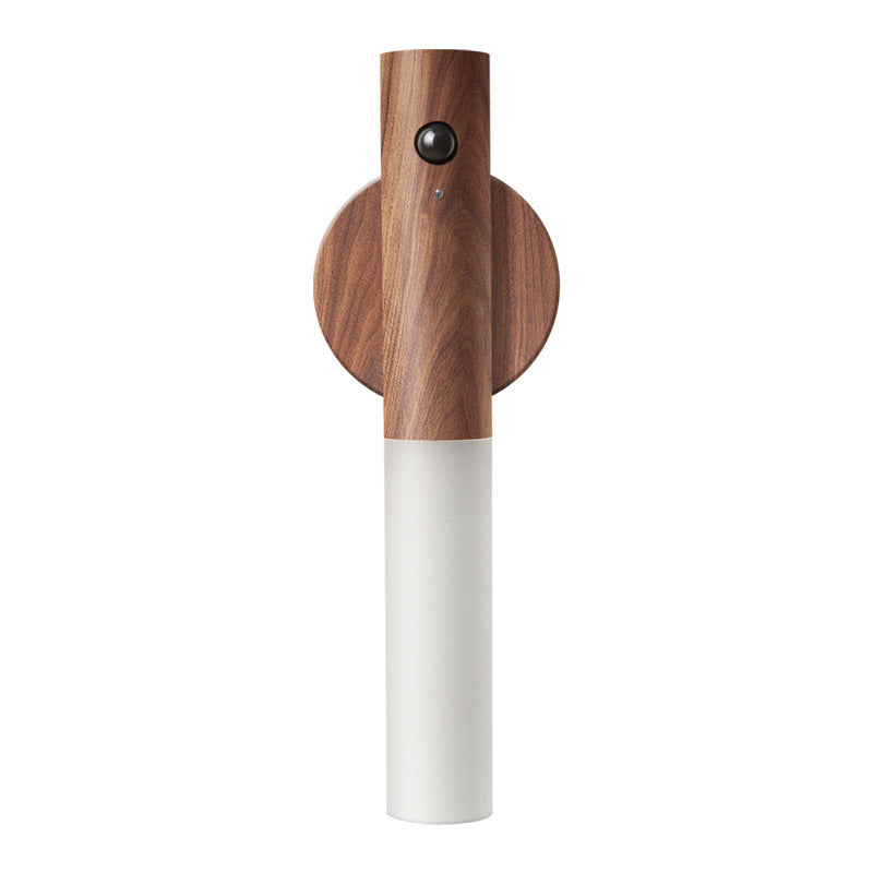 Motion Sensor Night Light Wood Magnetic Rechargeable Walnut 2