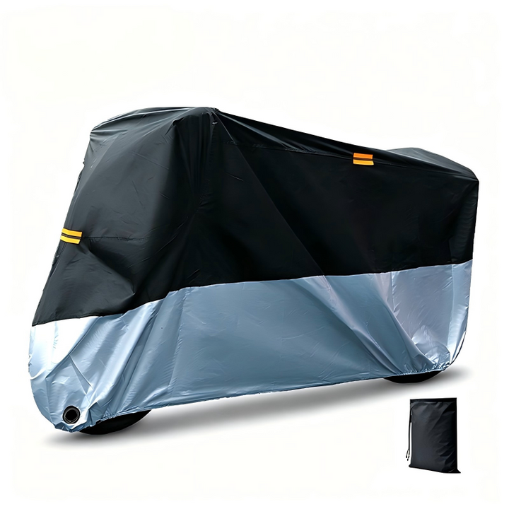 Motorcycle Cover Oxford with Lock Holes Black and Silver 1