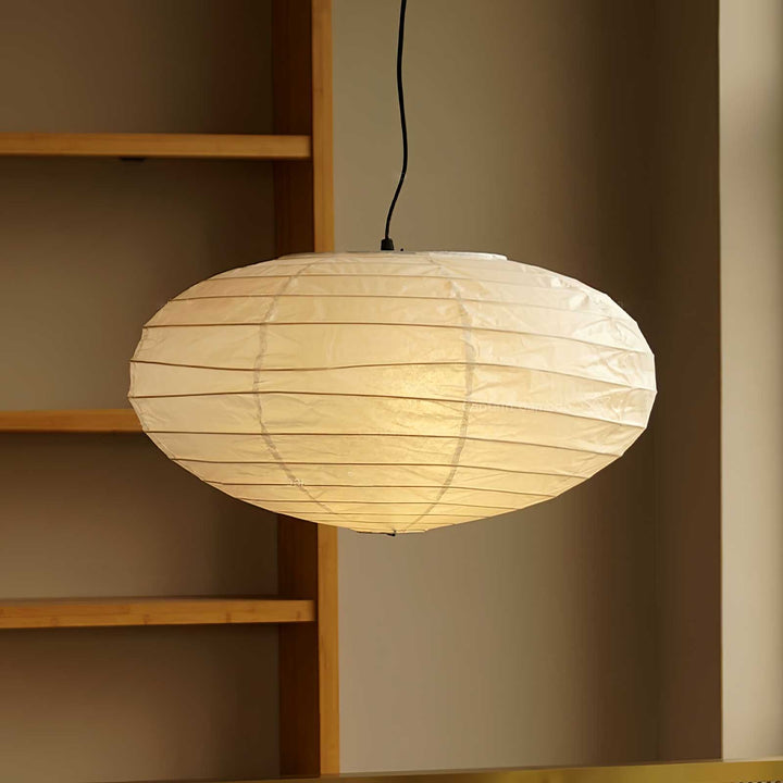 Mulberry Paper Lantern Pendant Light Round White 19.7 in Set of 2 2