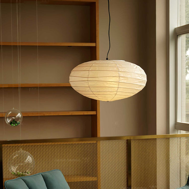 Mulberry Paper Lantern Pendant Light Round White 19.7 in Set of 2 3