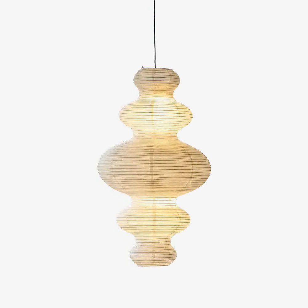 Mulberry Paper Lantern Pendant Light Tiered Shade 18.5 in 1