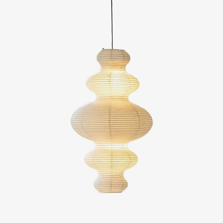 Mulberry Paper Lantern Pendant Light Tiered Shade 18.5 in 1
