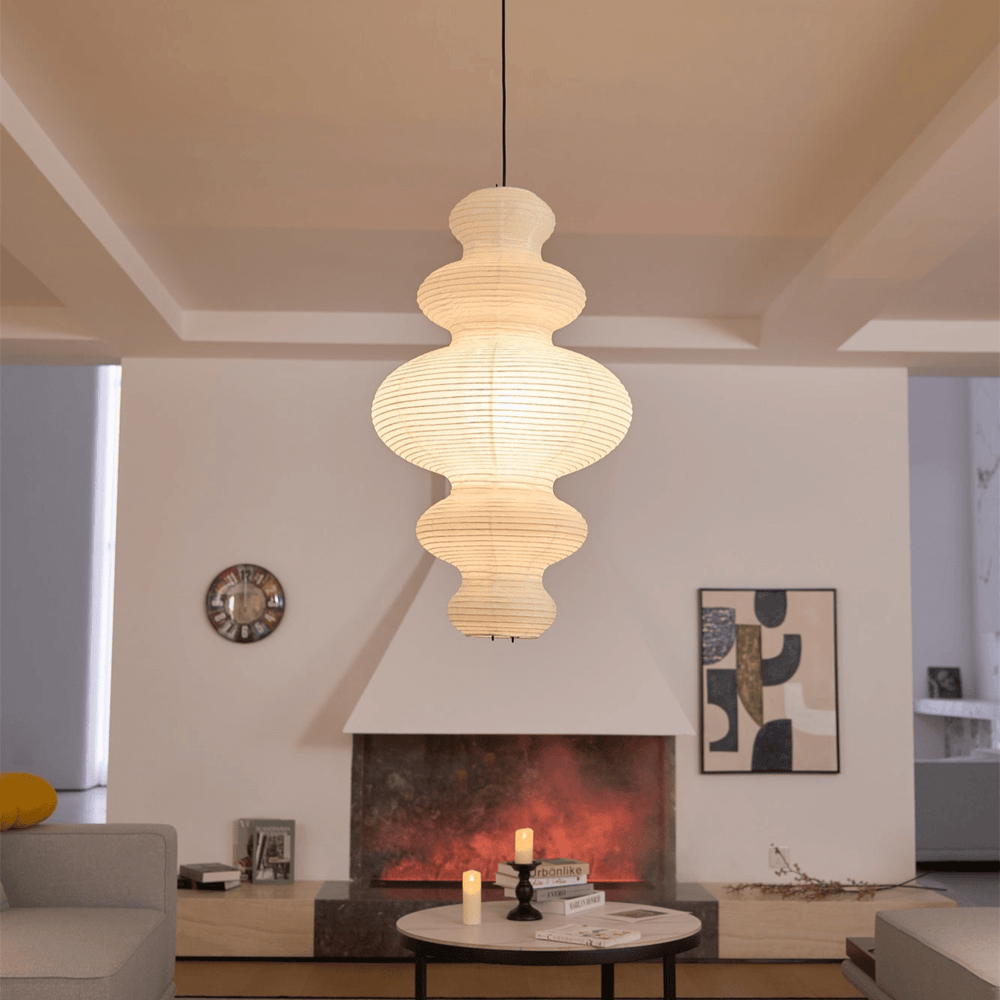 Mulberry Paper Lantern Pendant Light Tiered Shade 18.5 in 2