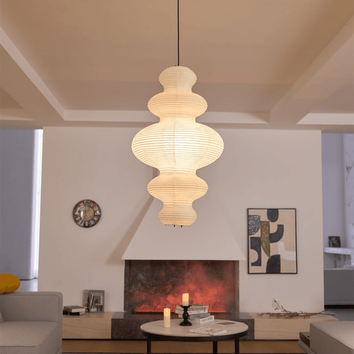 Mulberry Paper Lantern Pendant Light Tiered Shade 18.5 in 2