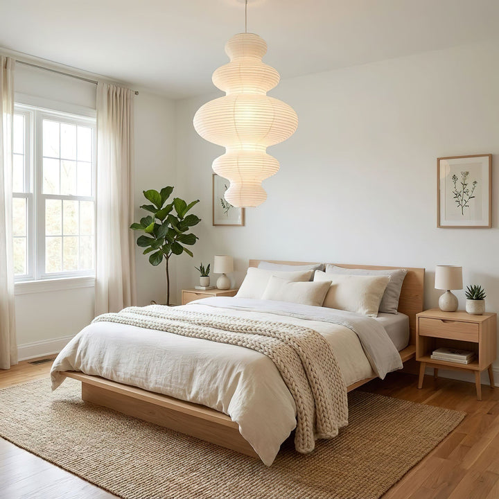 Mulberry Paper Lantern Pendant Light Tiered Shade 18.5 in 3