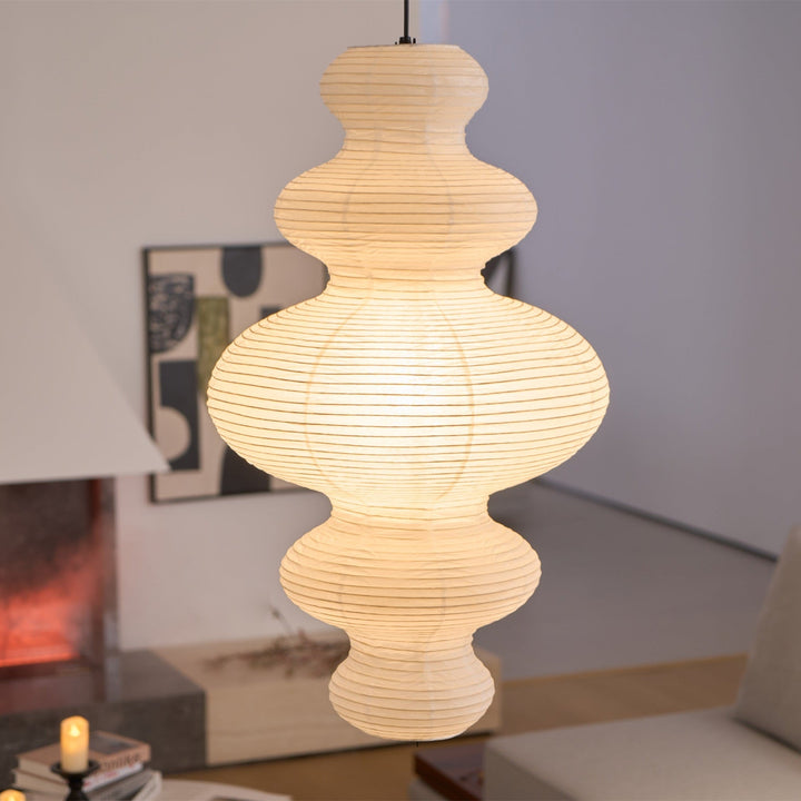 Mulberry Paper Lantern Pendant Light Tiered Shade 18.5 in 4