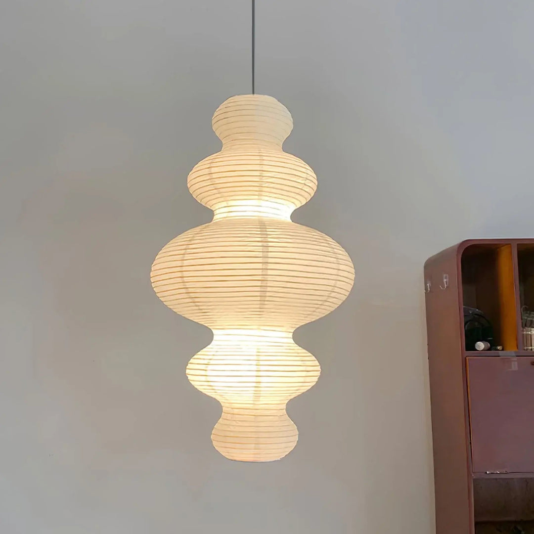 Mulberry Paper Lantern Pendant Light Tiered Shade 18.5 in 8