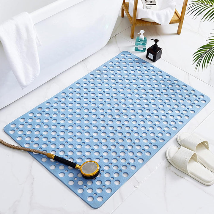 Non Slip Shower and Bathtub Mat with Suction Cups Blue 1