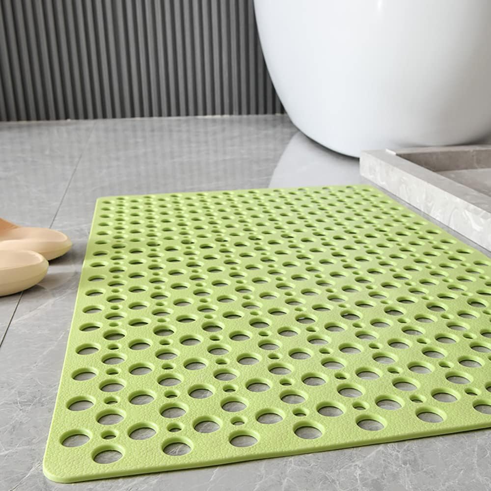 Non Slip Shower and Bathtub Mat with Suction Cups Green 1