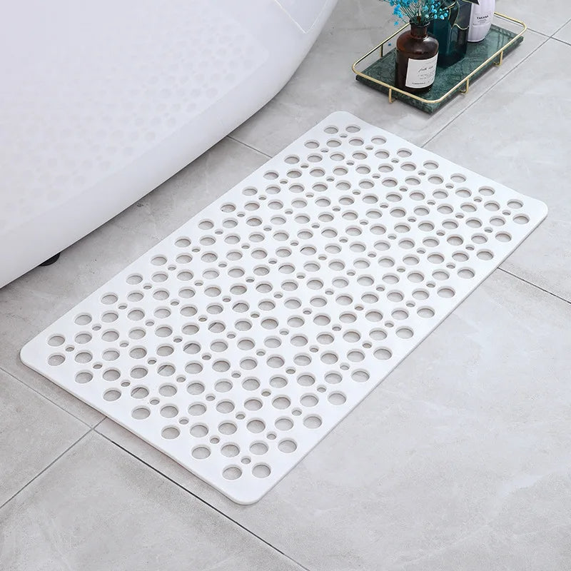 Non Slip Shower and Bathtub Mat with Suction Cups White 1