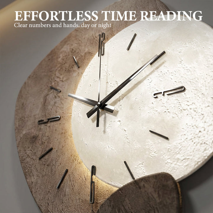 Nordic Stone Wall Clock with Optional USB Backlight Set of 2 4