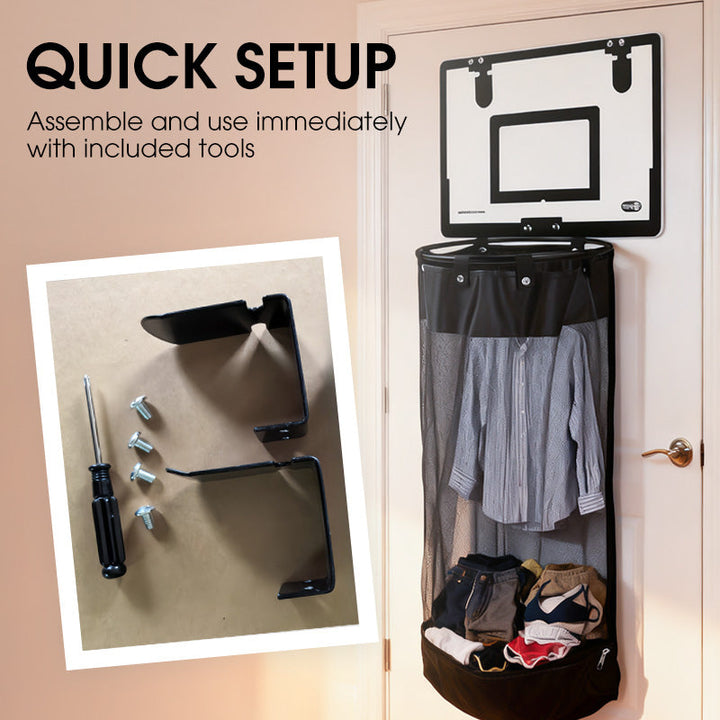 Over the Door Basketball Hoop Laundry Hamper Set of 2 3
