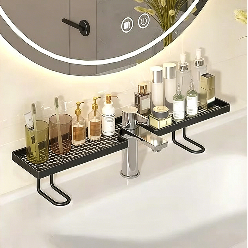 Over the Faucet Shelf Organizer Metal 19.7 Inch Black 1