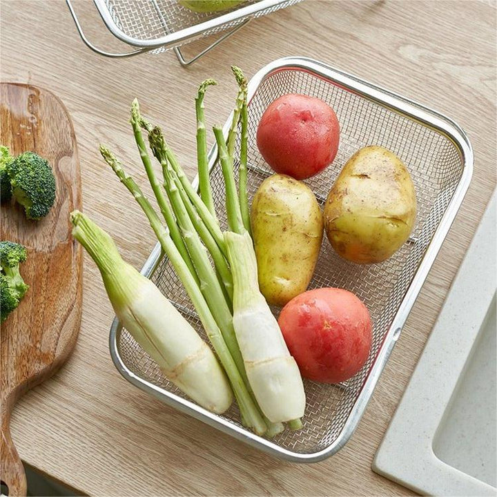 Over the Sink Dish Drying Rack Stainless Steel Mesh 15.0 x 11.0 Inch 1