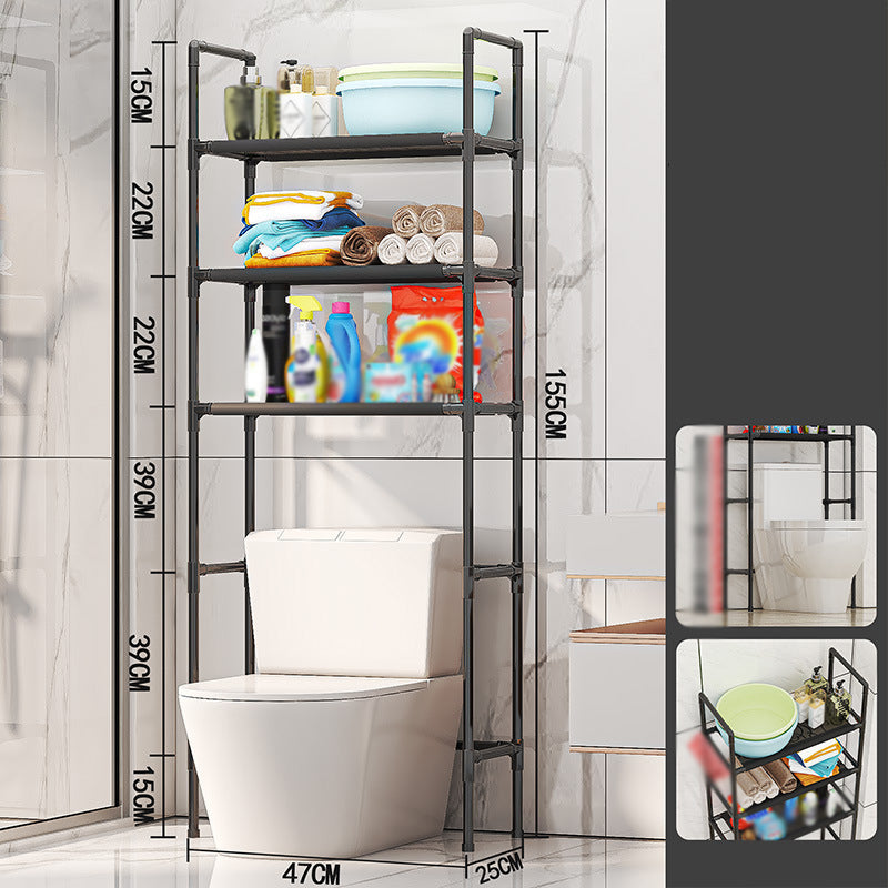Over the Toilet Storage Rack 3 Tier No Drill Black or White Over the Toilet 2