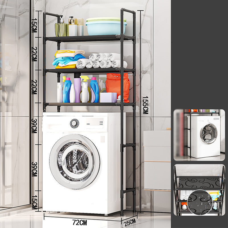 Over the Toilet Storage Rack 3 Tier No Drill Black or White Over the Washer 2