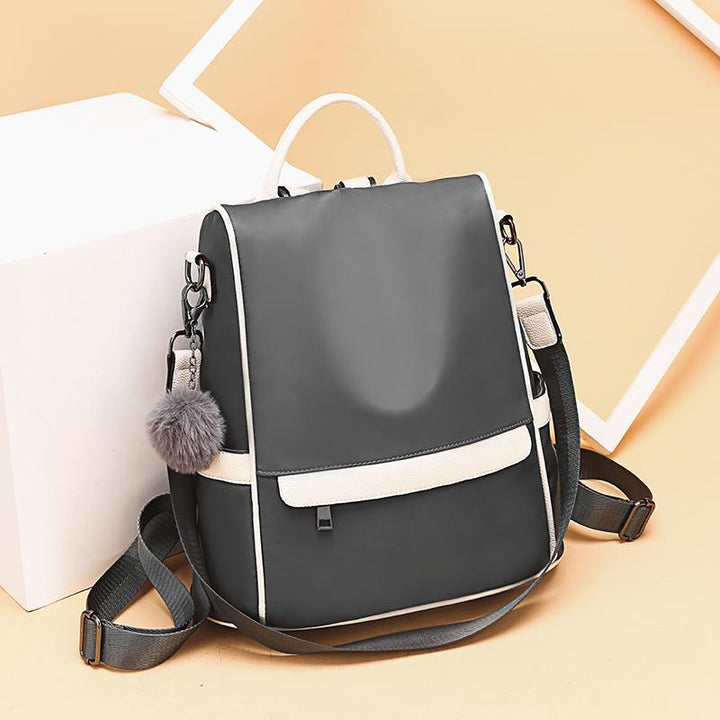 Oxford Cloth Backpack with Shoulder Strap 12.6 x 5.9 x 13 Inches Gray 1