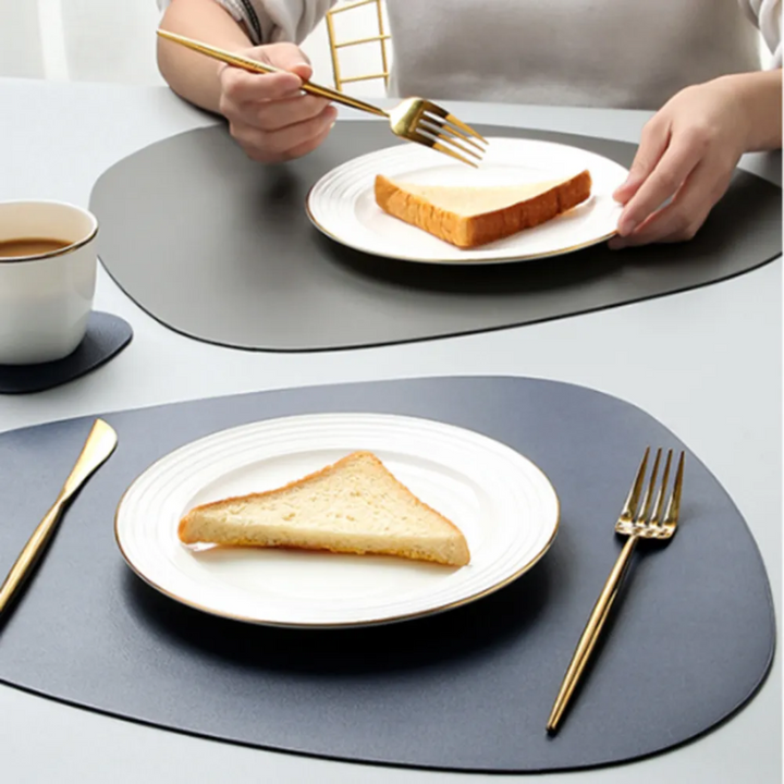 Pebble Shaped Placemats and Coasters Set of 8 1