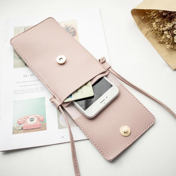 Phone Crossbody Bag PU with Touch Window 3.5 x 7.5 Inches Set of 2 2