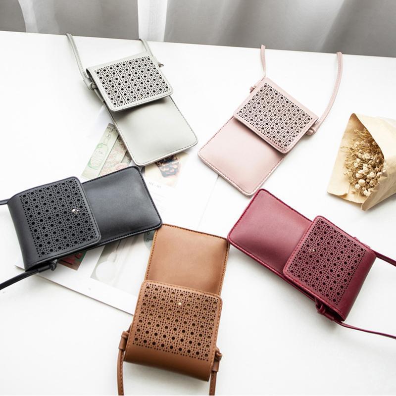 Phone Crossbody Bag PU with Touch Window 3.5 x 7.5 Inches Set of 2 6