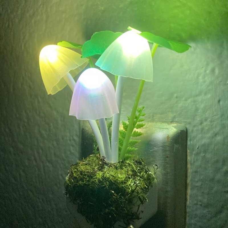 Plug In Mushroom LED Night Light ABS 1.8 x 1.8 x 4.7 in 3