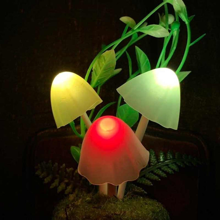Plug In Mushroom LED Night Light ABS 1.8 x 1.8 x 4.7 in 6