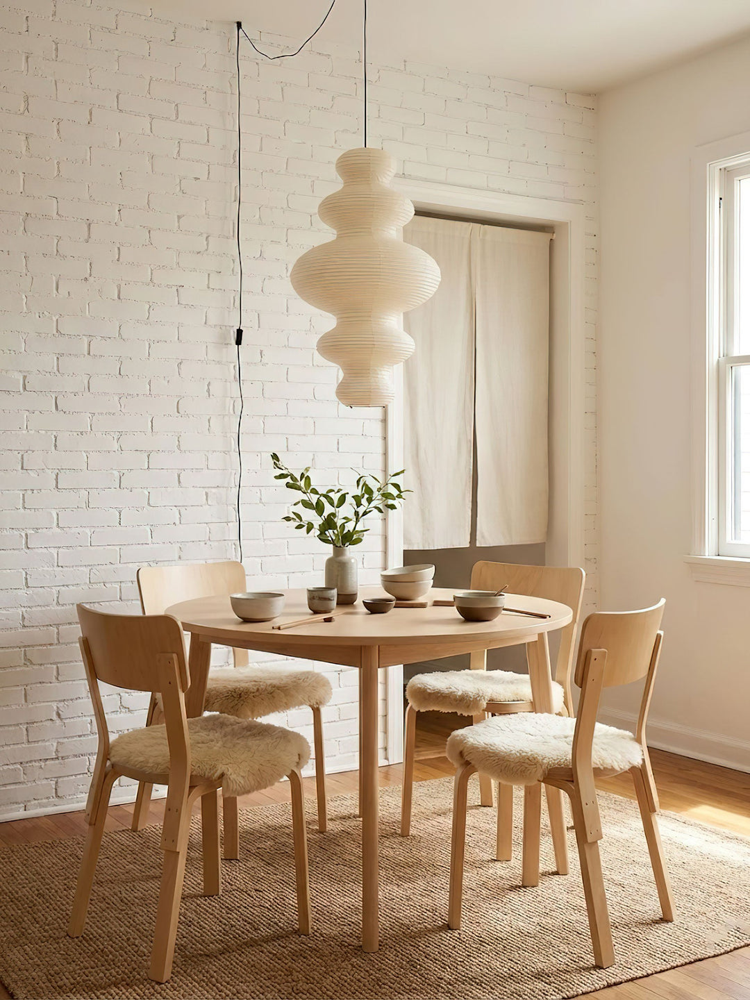 Plug In Paper Tower Swag Pendant Light Mulberry Paper 18.5 in Set of 3 6