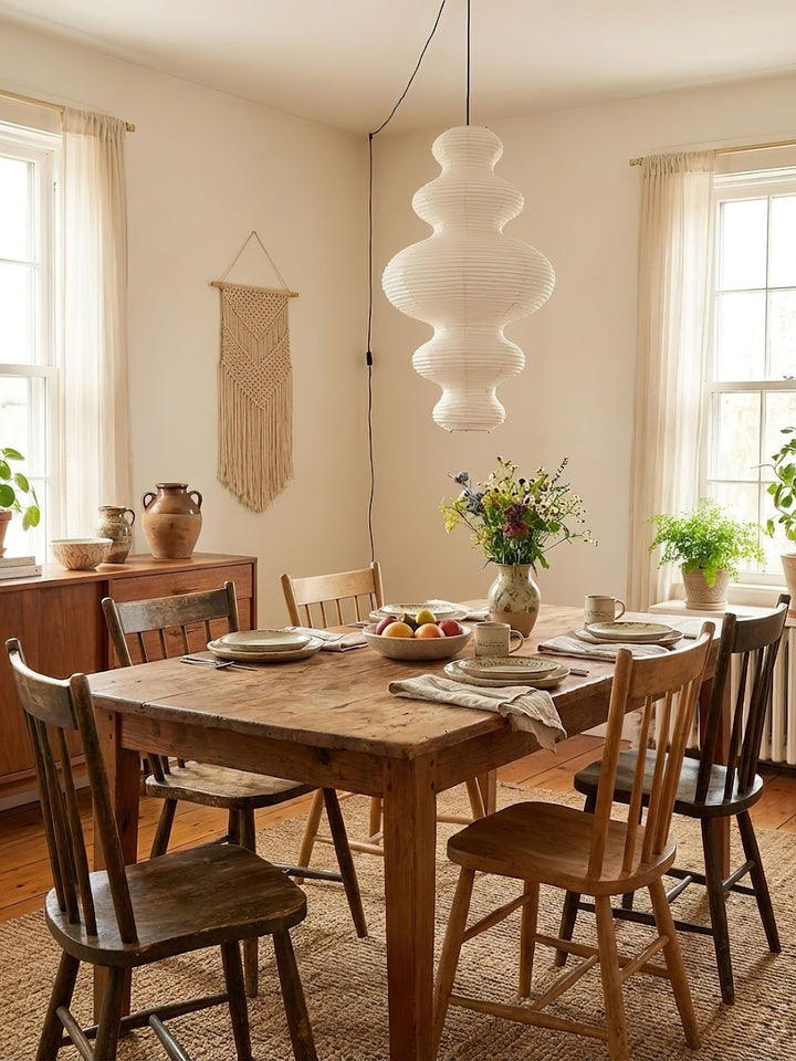 Plug In Paper Tower Swag Pendant Light Mulberry Paper 18.5 in Set of 3 8