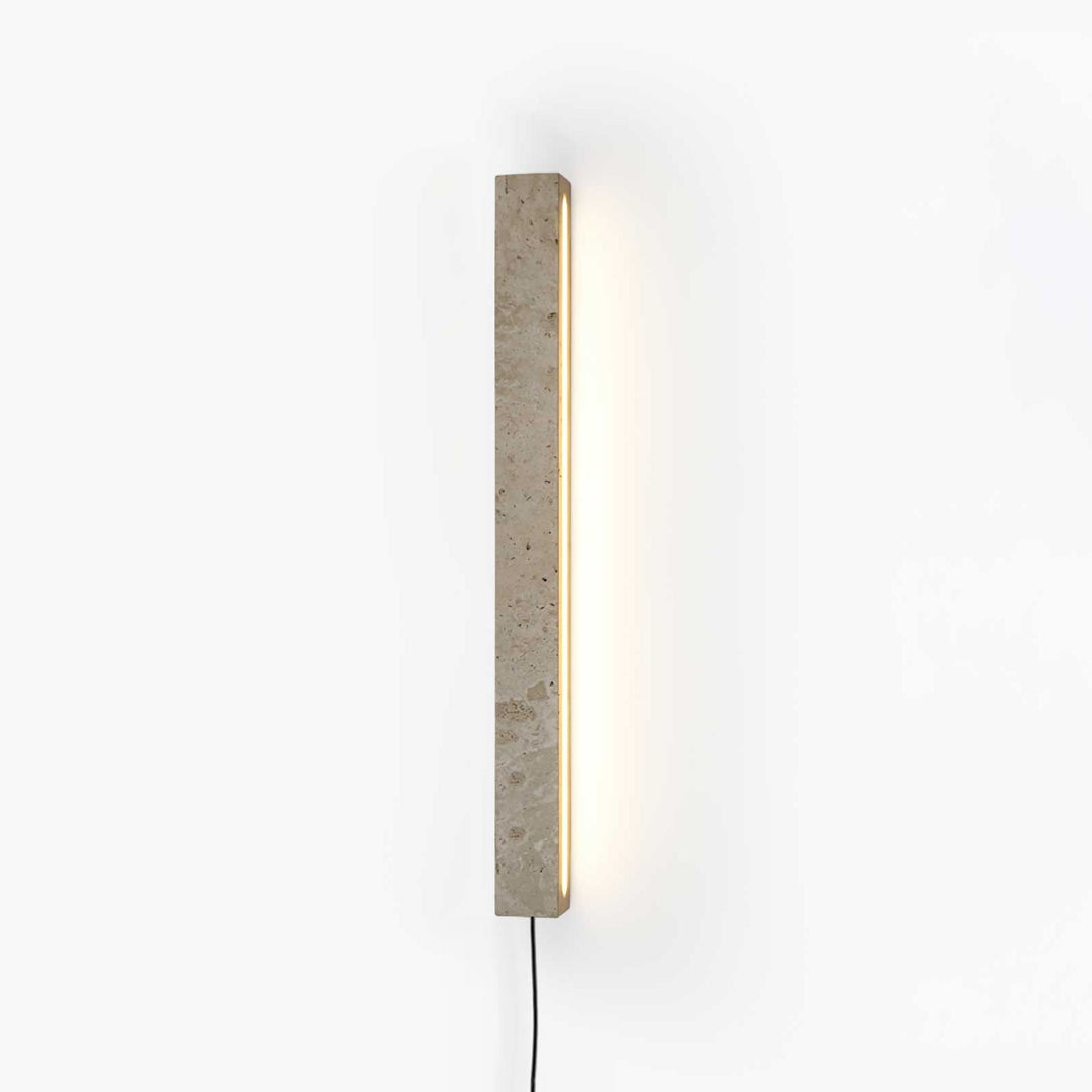 Plug In Travertine Linear Wall Light 18.9 in Set of 3 1