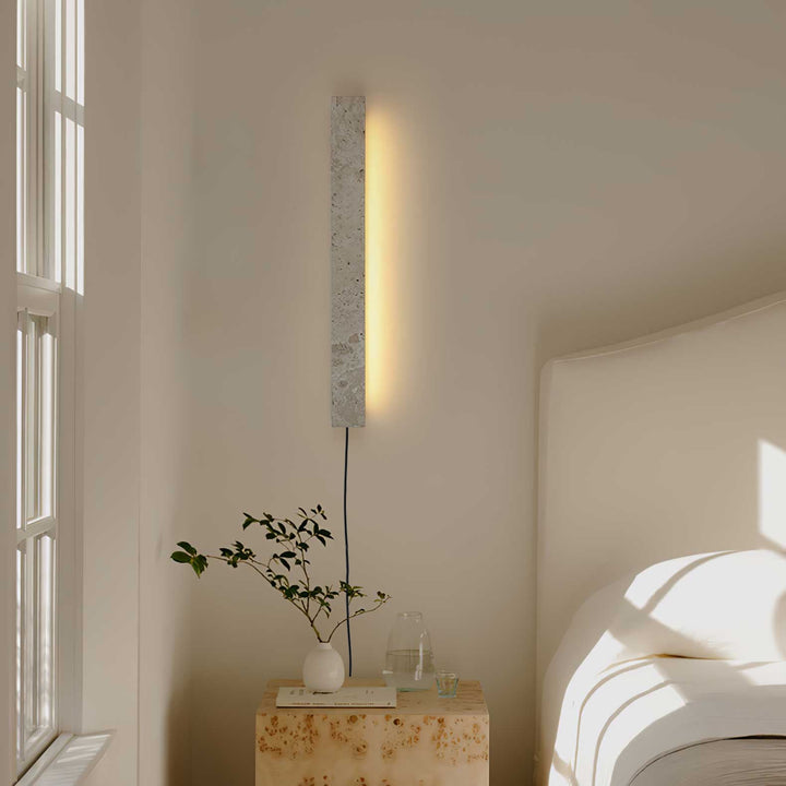 Plug In Travertine Linear Wall Light 18.9 in Set of 3 5