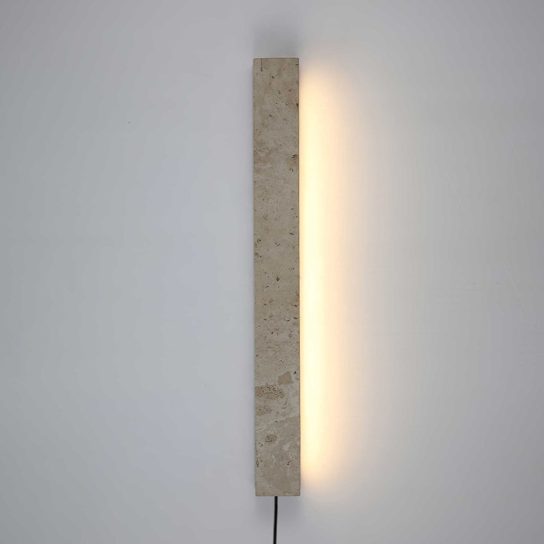 Plug In Travertine Linear Wall Light 18.9 in Set of 3 7