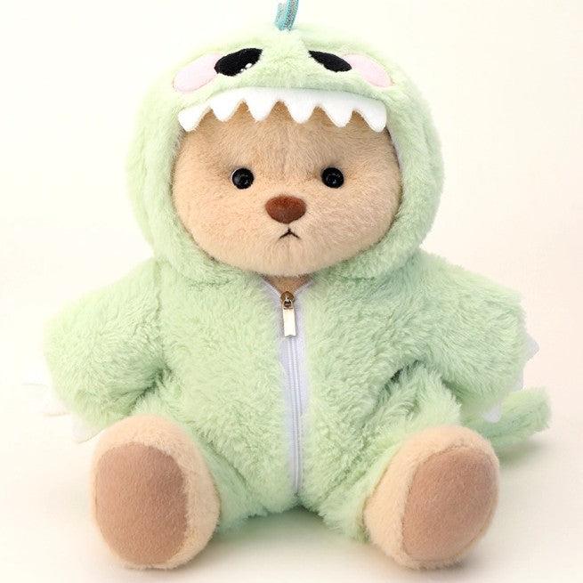 Plush Bear in Dinosaur Suit Stuffed Toy Set of 3 Green 1