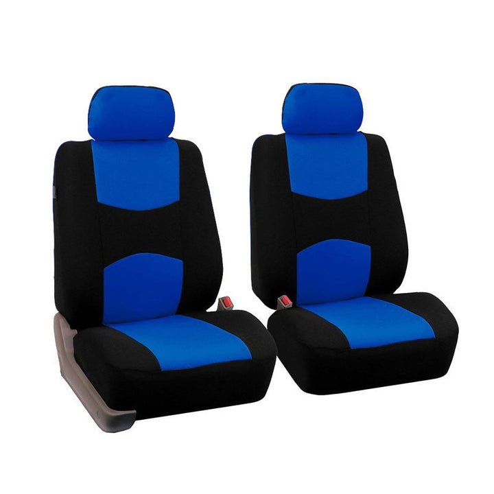 Polyester Front Car Seat Covers Set of 2 Blue 1