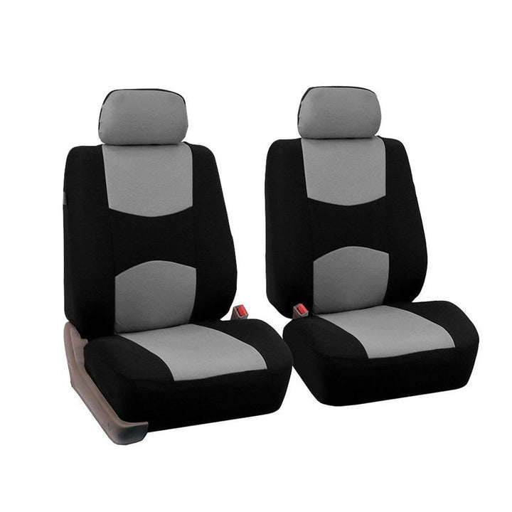 Polyester Front Car Seat Covers Set of 2 Gray 1