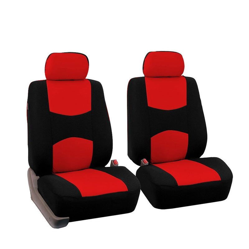 Polyester Front Car Seat Covers Set of 2 Red 1