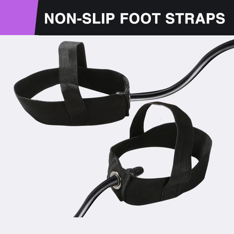 Portable Pilates Bar Kit with Resistance Bands Set of 2 1
