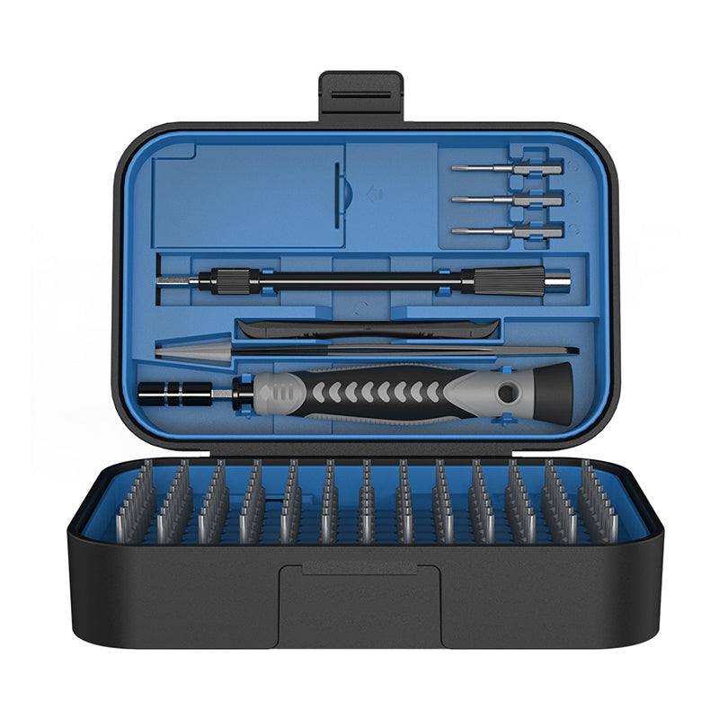 Precision Screwdriver Set 130 in 1 Magnetic Bits with Carry Case Blue 1