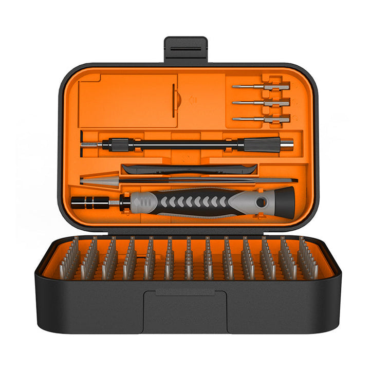 Precision Screwdriver Set 130 in 1 Magnetic Bits with Carry Case Orange 1