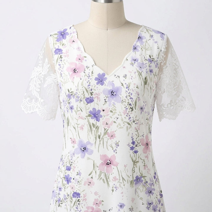 THELMA | ARM COVERAGE LACE SLEEVE MIDI DRESS