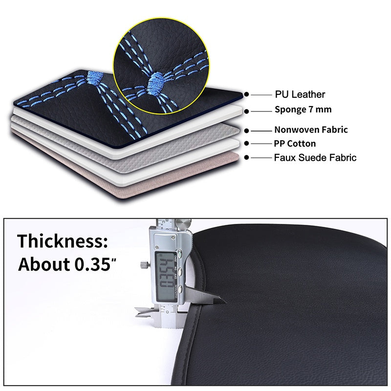 PU Leather Car Seat Cushion with Non Slip Backing 4