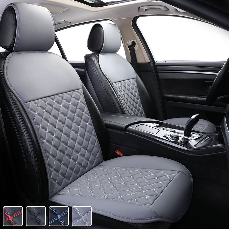 PU Leather Car Seat Cushion with Non Slip Backing Black 1