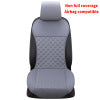 PU Leather Car Seat Cushion with Non Slip Backing Gray 1