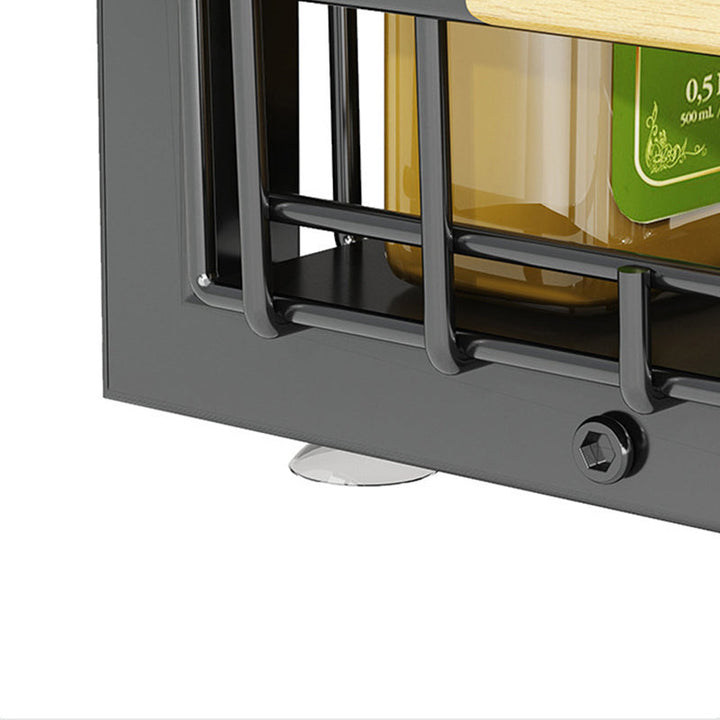 Pull Out Cabinet Organizer 2 Tier Carbon Steel Set of 3 4