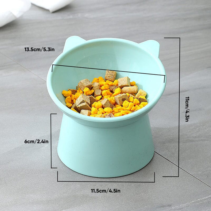Raised Tilted Cat Bowl 5.3 in Plastic Set of 3 1