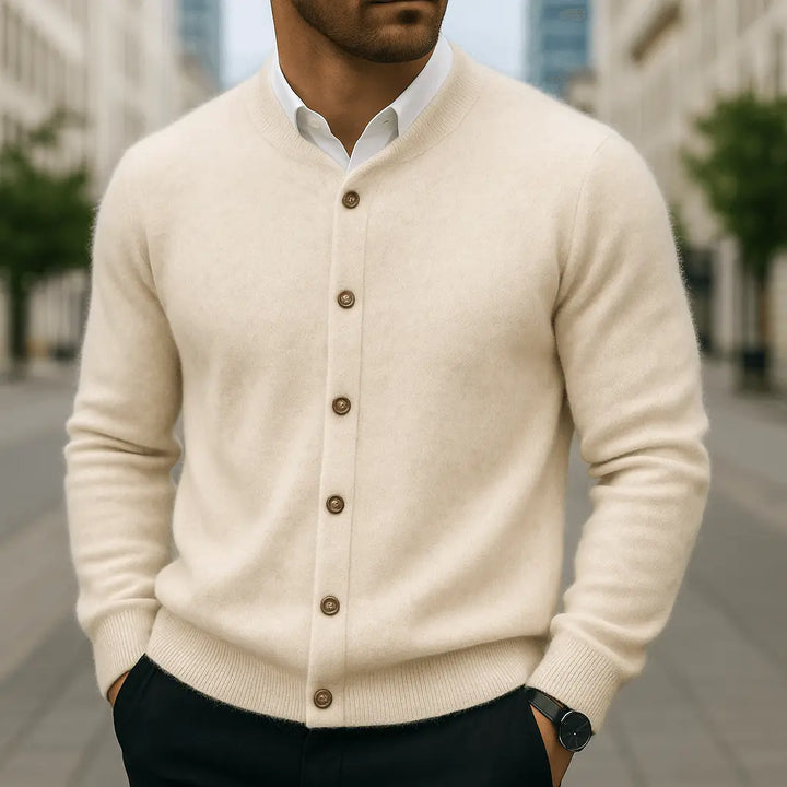 Regular Fit Cashmere Button Cardigan Set of 3 Beige 1