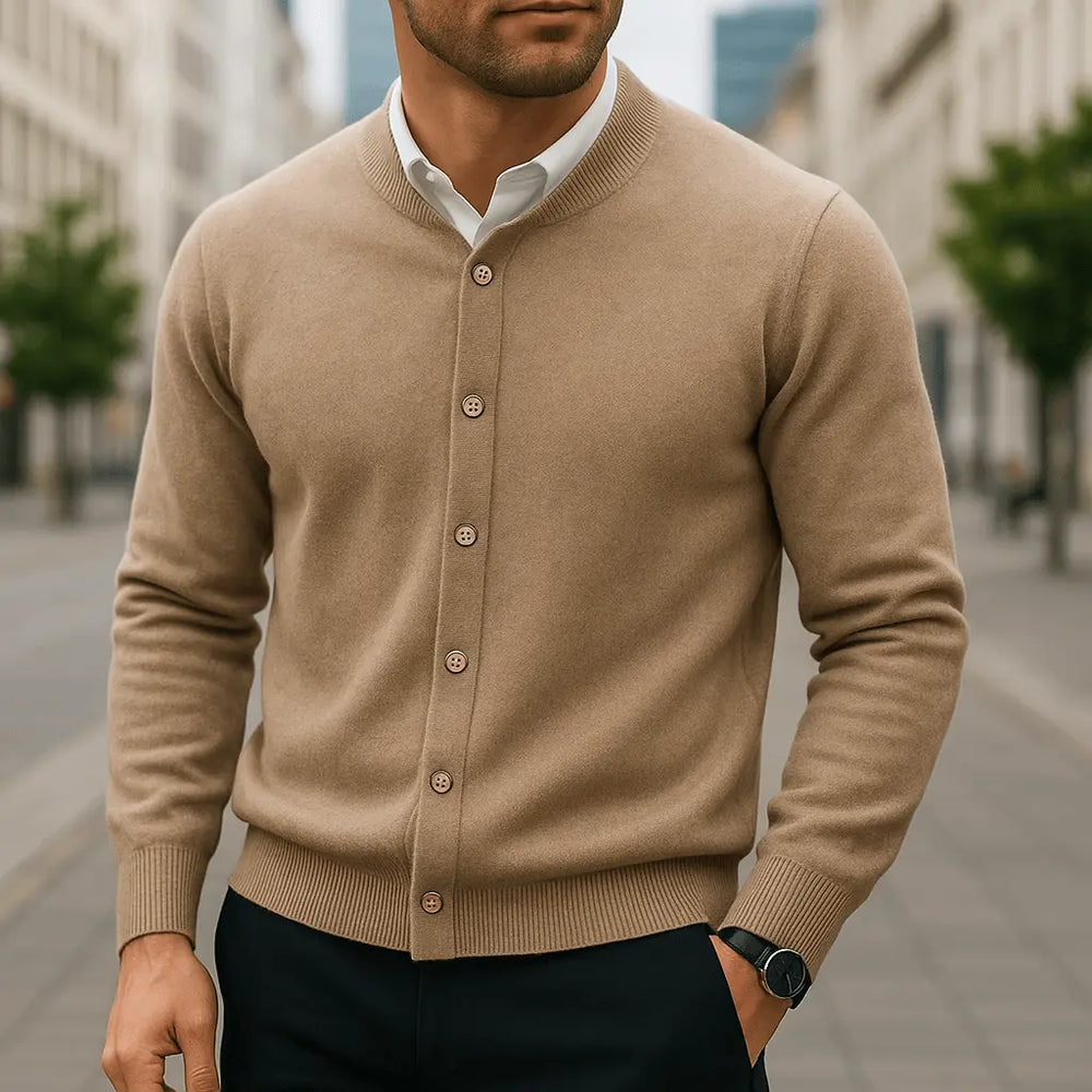 Regular Fit Cashmere Button Cardigan Set of 3 Camel 1