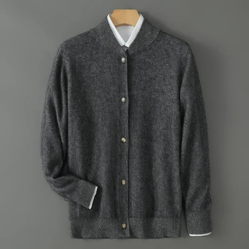 Regular Fit Cashmere Button Cardigan Set of 3 Gray 1