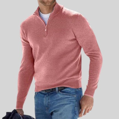 Regular Fit Knit Half Zip Sweater Set of 2 Pink 1